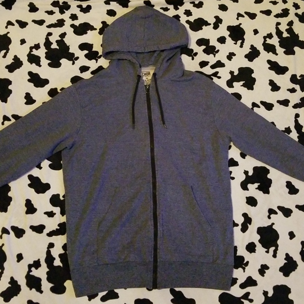 Blue indie CHOR zip up hoodie